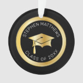 Casquette de finition d'or personnalisée et Tassel (devant)