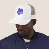 Casquette de fleurs bleu Nasturtium (En situation)