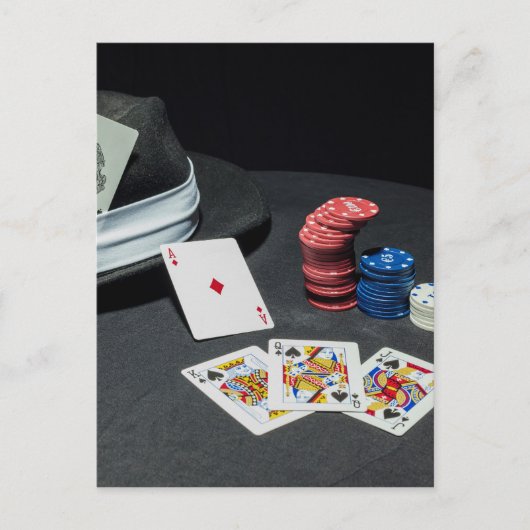 Casquette de gangsters de cartes de poker (Devant)