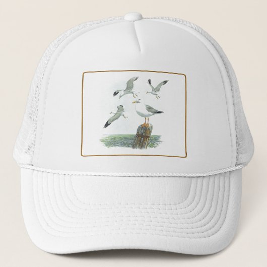 Casquette de goélands argentés (Devant)