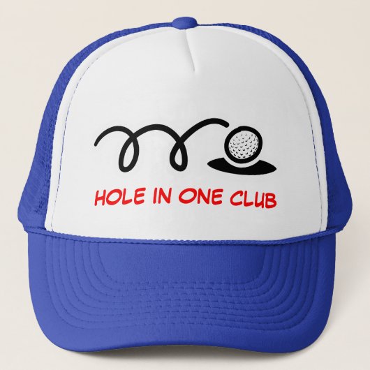 Casquette de golf amusant | trou dans un club (Devant)