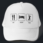 Casquette de golf Eat Sleep<br><div class="desc">Casquette de golf Eat Sleep</div>