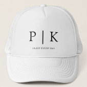 Casquette de golf premium à monogramme moderne (Devant)
