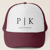 Casquette de golf premium à monogramme moderne (Devant)