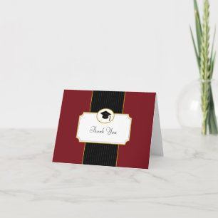 Casquette de grade Carte de remerciements : Rouge
