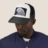 Casquette de gris africain (En situation)