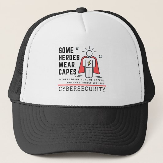 Casquette de héros de la cyber-sécurité (Devant)