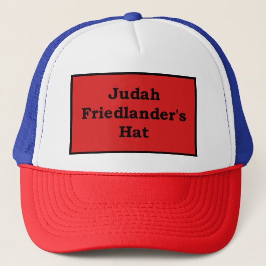 Casquette de Judah Friedlander, rouge (Devant)