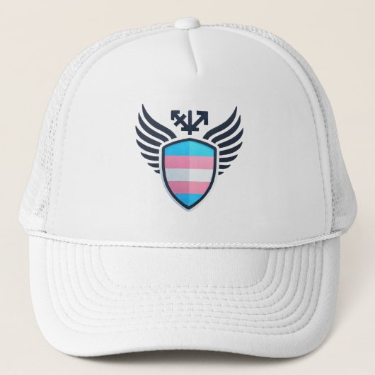 Casquette de la balle de drapeau trans (Devant)