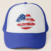 Casquette de lèvres de drapeau des USA (Devant)