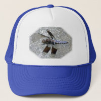 Casquette de libellules bleues