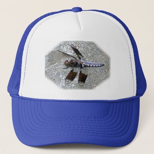 Casquette de libellules bleues (Devant)