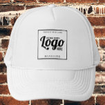 Casquette de logo personnalisé blanc<br><div class="desc">N'hésitez pas à personnaliser et à customiser ce logo blanc personnalisé d'entreprise employé personnel entreprise chapeau camionneur blanc. Les options de modification sont disponibles.</div>