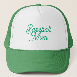 Casquette de maman de baseball verte et blanche