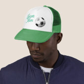 Casquette de Maman de Foot Vert et Blanc (En situation)