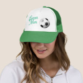 Casquette de Maman de Foot Vert et Blanc (En situation)