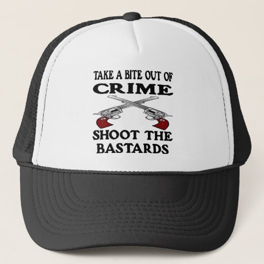 Casquette De morsure bâtards blancs de crime (Devant)