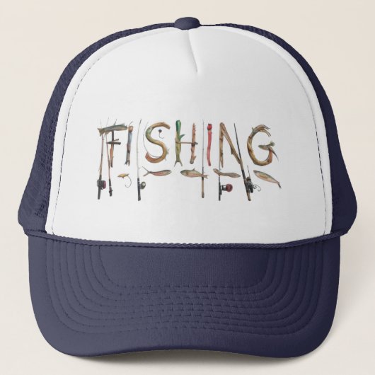 Casquette de mots de pêche (Devant)
