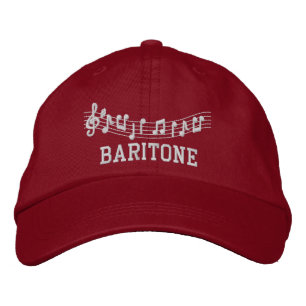 Casquette de musique Baritone brodé rouge