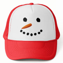 Casquette de Noël de visage de bonhomme de neige