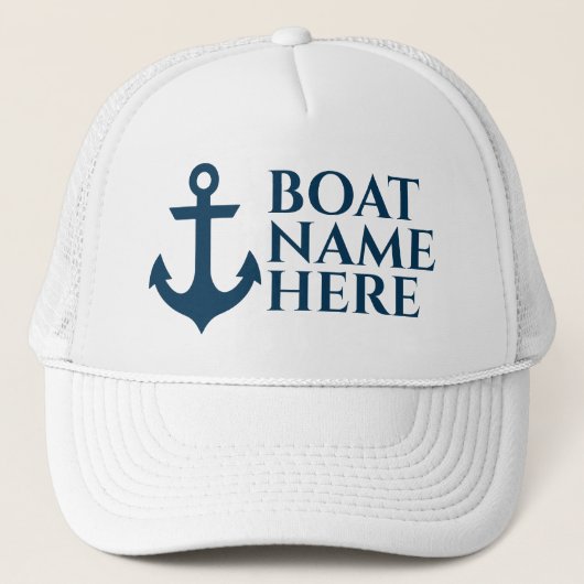 Casquette de nom de bateau personnalisé pour les p (Devant)
