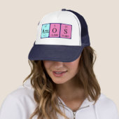 Casquette de nom de table périodique Amos (En situation)