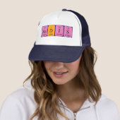 Casquette de nom de table périodique Asdis (En situation)