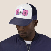 Casquette de nom de table périodique Barb (En situation)