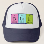 Casquette de nom de table périodique Blair (Devant)