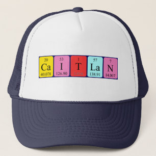 Casquette de nom de table périodique Caitlan