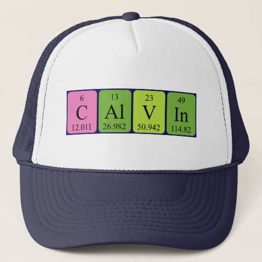 Casquette de nom de table périodique Calvin (Devant)