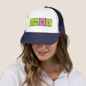 Casquette de nom de table périodique croisé (En situation)