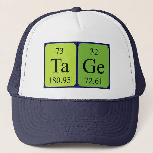 Casquette de nom de table périodique de la tâche (Devant)