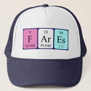 Casquette de nom de table périodique des tarifs