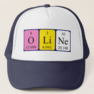 Casquette de nom de table périodique en ligne