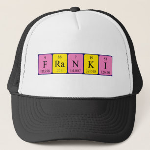 Casquette de nom de table périodique Franki