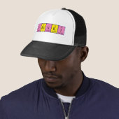 Casquette de nom de table périodique Franki (En situation)