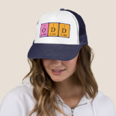 Casquette de nom de table périodique impaire (En situation)