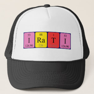 Casquette de nom de table périodique Irati
