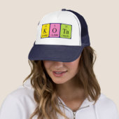 Casquette de nom de table périodique Kota (En situation)