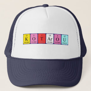 Casquette de nom de table périodique Kotarou