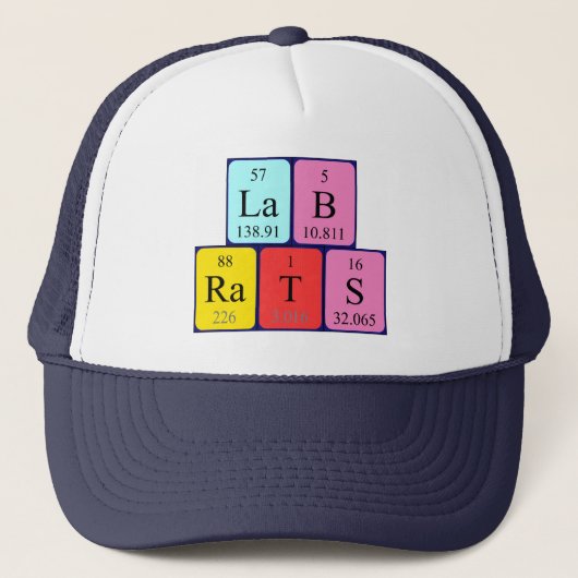 Casquette de nom de table périodique Lab Rats (Devant)