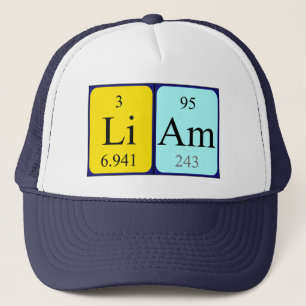 Casquette de nom de table périodique Liam