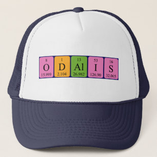 Casquette de nom de table périodique Odalis