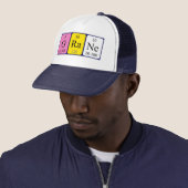 Casquette de nom de table périodique Orane (En situation)