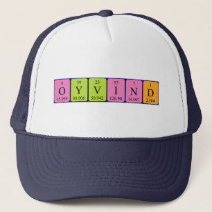 Casquette de nom de table périodique Øyvind