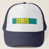 Casquette de nom de table périodique Philipp (Devant)