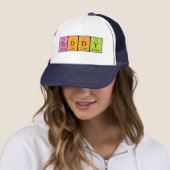 Casquette de nom de table périodique Teddy (En situation)