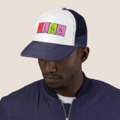Casquette de nom de table périodique Titan (En situation)