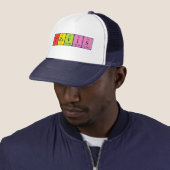 Casquette de nom de table périodique Travis (En situation)
